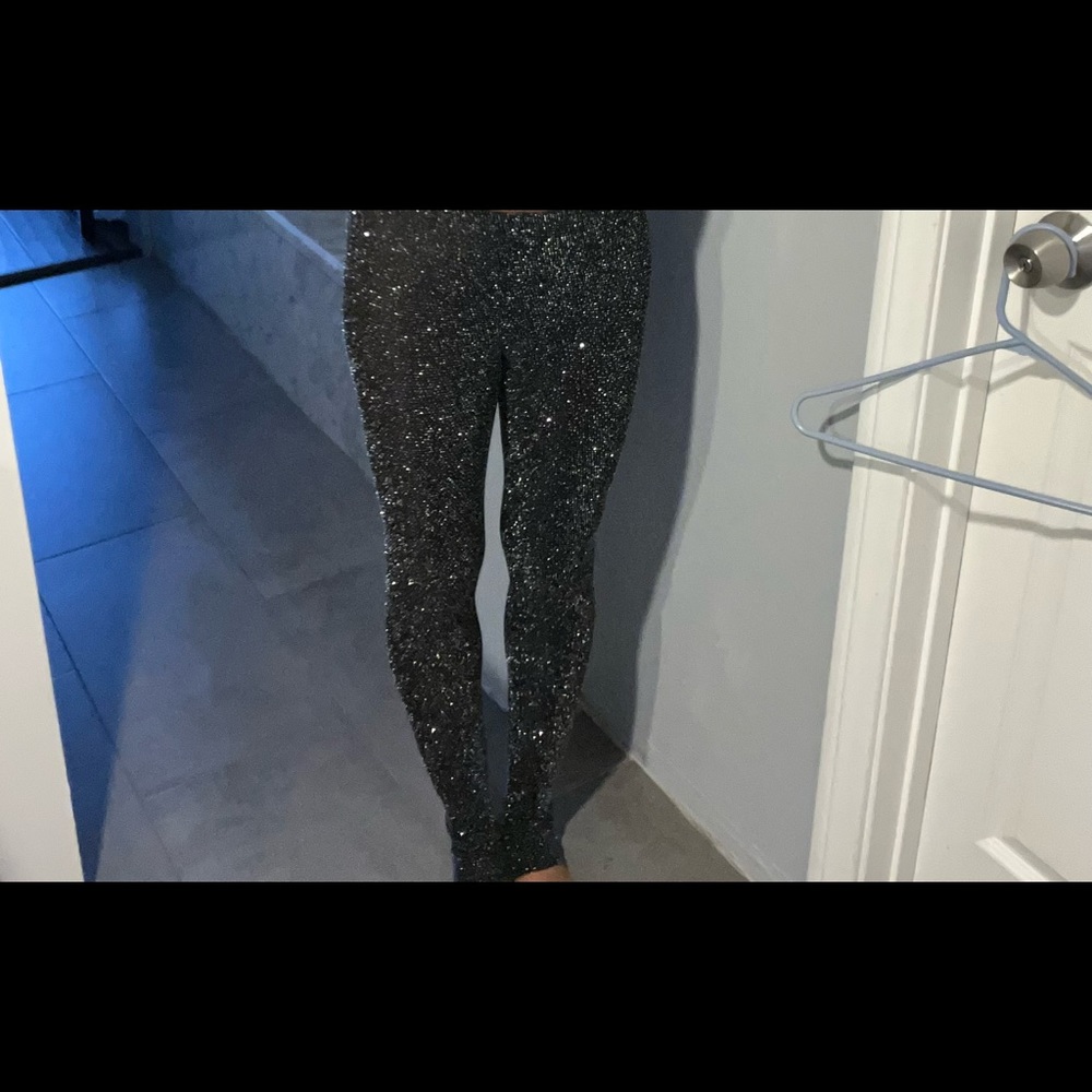 Forever 21 Black Shimmer Pants